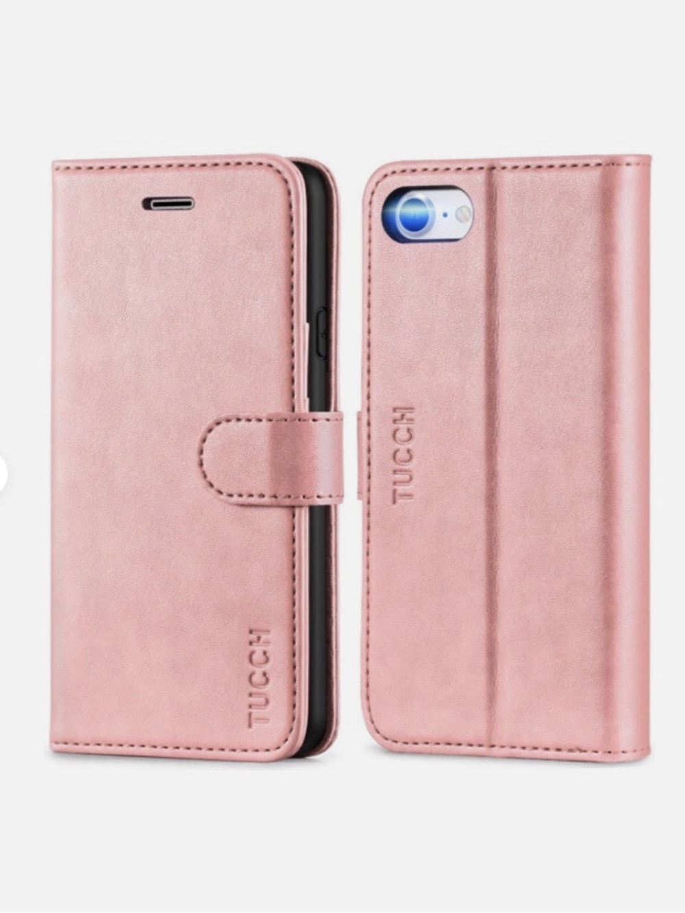 Premium Leather Folio Flip Wallet Credit Card Soft Case Cover Durable Pink